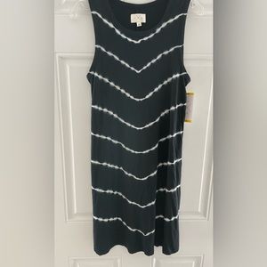 NWT Thread & Supply Black Tie Dye Tank Dress Sleeveless Modal Blend Women's M